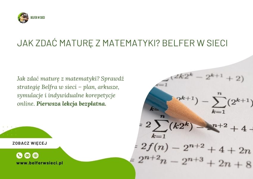 Jak zdać maturę z matematyki? Belfer w sieci
